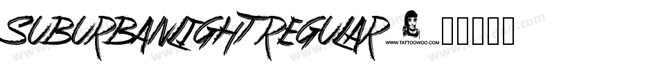 SuburbanLight Regular字体转换